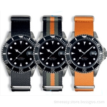 Popular Steel Case Watch with Nylon Strap
